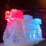 Castle Ice Sculpture Vodka Luge for Warwick Castle