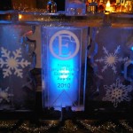 Christmas Ice Bar with Snowflakes on for London Christmas Event