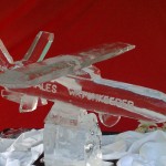 Thales UK Watchkeeper Ice Sculpture Vodka Luge for 47 Royal Artillery