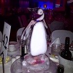 Penguin Books Ice sculpture tablecentre of a Penguin for Eastbourne Xmas Party