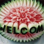 Thai Fruit Carving Carved Watermelon for Wedding Buffet