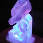 Bottle On Number 40 Ice Sculpture Vodka Ice Luge