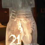 Male Torso Ice Sculpture Vodka Ice Luge for Birthday Party