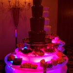 Large White and Milk Chocolate Fountain with Dipping Items