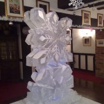 Snowflake Vodka Ice Luge Ice Sculpture at Richmond Christmas Party