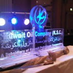 Kuwait Oil Company ice sculpture at Kensington Park Gardens Hotel