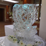 Royal Wedding Vodka Ice Luge Ice Sculpture Heart At Savill Court Hotel Windsor