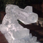 Wild West Party Theme Gun Ice Sculpture Vodka Ice Luge