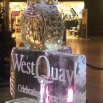 West Quay shopping centre Ice Sculpture Vodka Luge Ice Carving