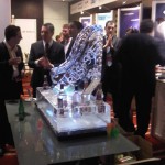 Rosneft ice sculpture vodka luge for Gartner Group Event