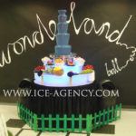 Blue Chocolate Fountain For Alice In Wonderland Theme Ball