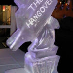 Hand And Bottle Ice Sculpture Vodka Ice Luge for The Hangover Theme Party