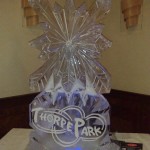 Thorpe Park Christmas Event Snowflake Vodka Ice Luge Ice Sculpture