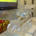 Chinook Helicopter Ice Sculpture Vodka Luge for RAF