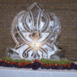 Khanda Sikh Symbol Ice Sculpture for Sikh Wedding