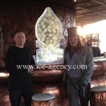 Keith Lemon Birthday Party Ice Sculpture Vodka Ice Luge for Leigh Francis birthday