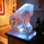 35th Birthday Party Ski Jump Ice Sculpture Vodka Ice Luge