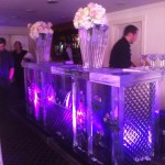 Floral Ice Bar With Flowers Frozen In Ice