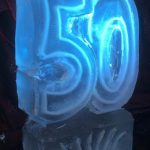 50th Birthday Number 50 Vodka Ice Luge for Birthday party in Kent