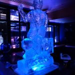 Footballer Ice Sculpture Vodka Ice Luge For Crawley Town FC