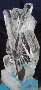 Hockey Sticks Ice Sculpture Vodka Ice Luge For Hockey Club Christmas Party