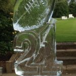 Rugby ball Ice Sculpture Vodka Ice Luge for 21st Birthday