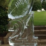 Rugby ball Ice Sculpture Vodka Ice Luge for 21st Birthday