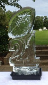 Rugby ball Ice Sculpture Vodka Ice Luge for 21st Birthday