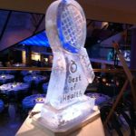 Tennis Racket Ice Sculpture Vodka Ice Luge For Tennis Club Party