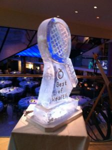 Tennis Racket Ice Sculpture Vodka Ice Luge For Tennis Club Party