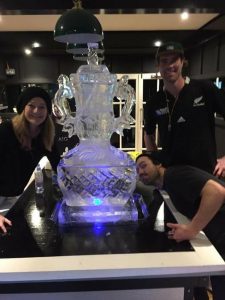 Webb Ellis cup Vodka Ice Luge Ice Sculpture For Rugby Union