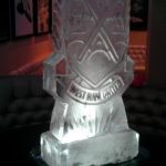 West Ham Football Club Ice Sculpture Vodka Ice Luge at Mooros Club Chigwell Essex