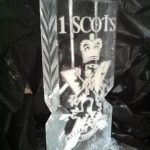 1 Scots Regiment cap badge military theme Ice Sculpture Vodka Luge in Canterbury