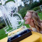 18 Number Party Vodka Ice Luge in use at Guildford birthday party