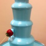 blue chocolate fountain