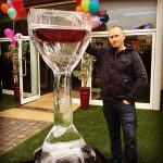 Cosmopolitan Cocktail Anniversary Ice Sculpture in Hertfordshire