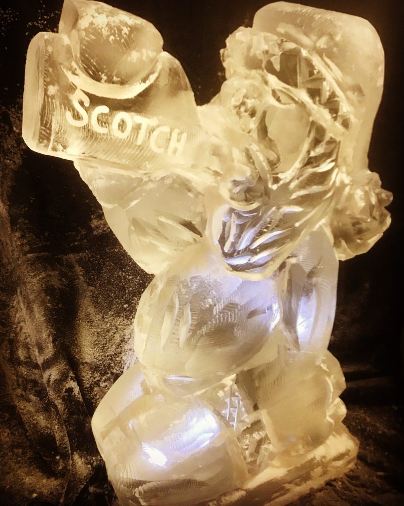 Drunk Santa Vodka Ice Luge Ice Sculpture