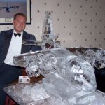 Hercules plane ice sculpture ice luge for RAF Lyneham