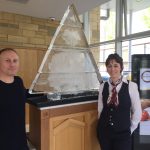 Triangle Ice Sculpture for Scientology event at East Grinstead Saint Hill Manor