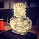 Snowflake Ice Sculpture Vodka Luge for Temperature Controlled Logistics event Twickenham Rugby Club