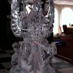 Kings Royal Hussars Cap Badge Ice Sculpture Vodka Luge for military party