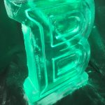 Letter B Party Vodka Ice Luge for birthday.