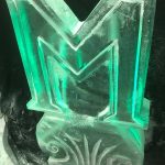 M Letter Ice Sculpture Vodka Ice Luge for Birthday Party