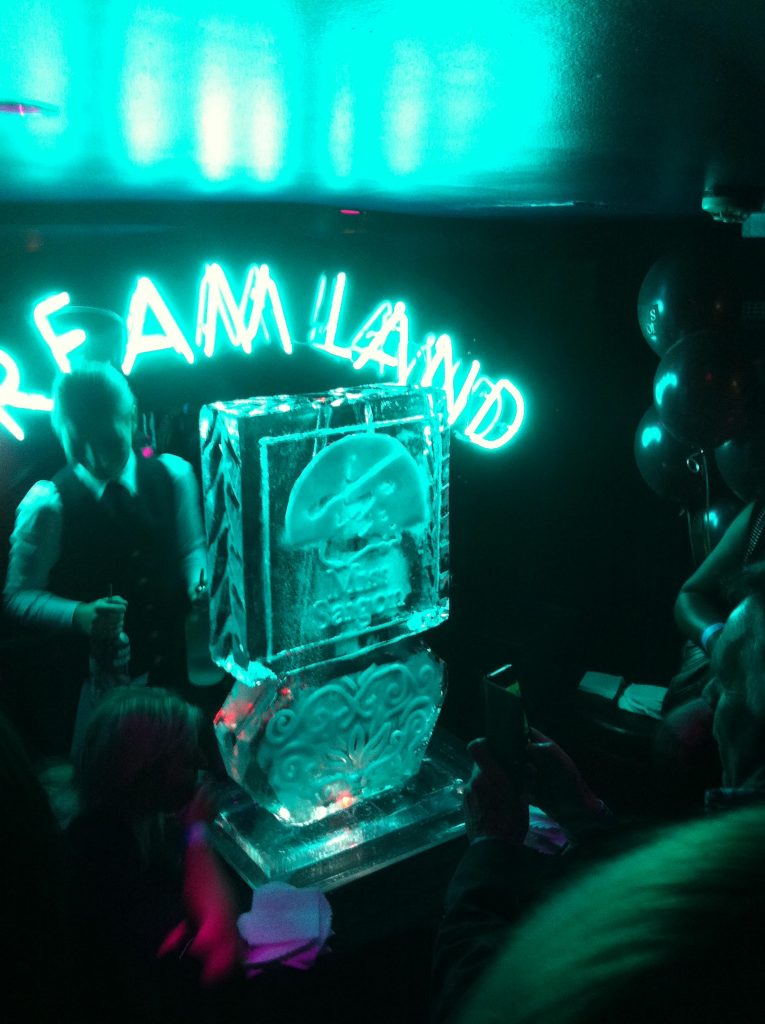 Miss Saigon Ice Sculpture Vodka Ice Luge at Cafe De Paris Leicester Square