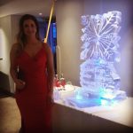 Nottingham Christmas Ball Snowflake Vodka Ice Luge Ice Sculpture