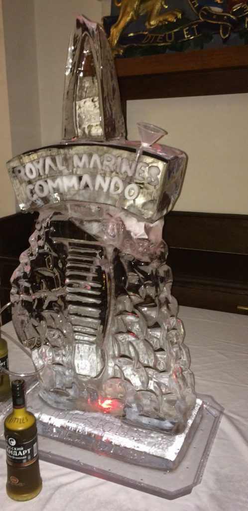 Royal Marines Commando Ice Sculpture Luge in Poole Dorset