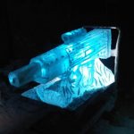 SA80 Gun Ice Sculpture Vodka Luge for mess party