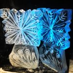 Snowflakes Vodka Ice Luge Ice Sculpture for Reading Christmas Party