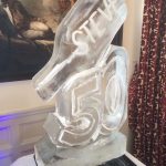 Bottle And Number 50 Ice Sculpture Vodka Ice Luge in Esher