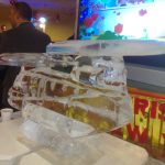 Chinook Helicopter Ice Sculpture Vodka Luge for RAF Odiham
